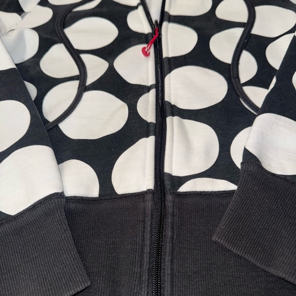 Lululemon Scuba Hoodie 8 Black White Polka Dot Full Zip Jacket Fleece Sweatshirt - Picture 5 of 15